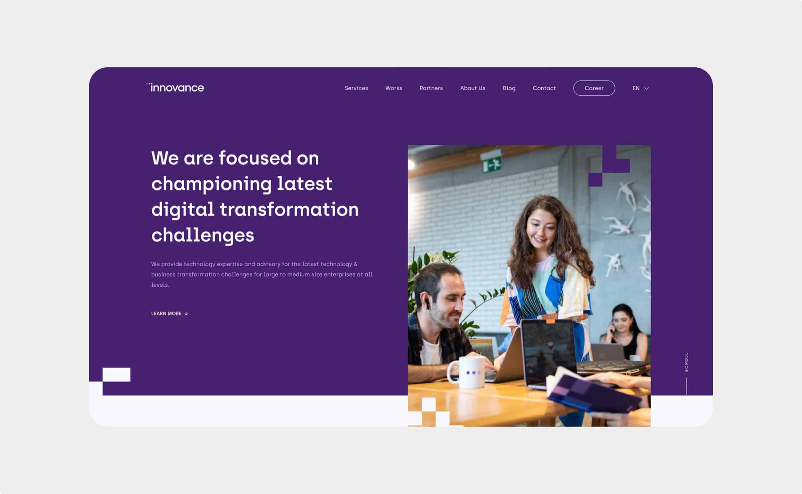 Innovance web sitesi önizlemesi