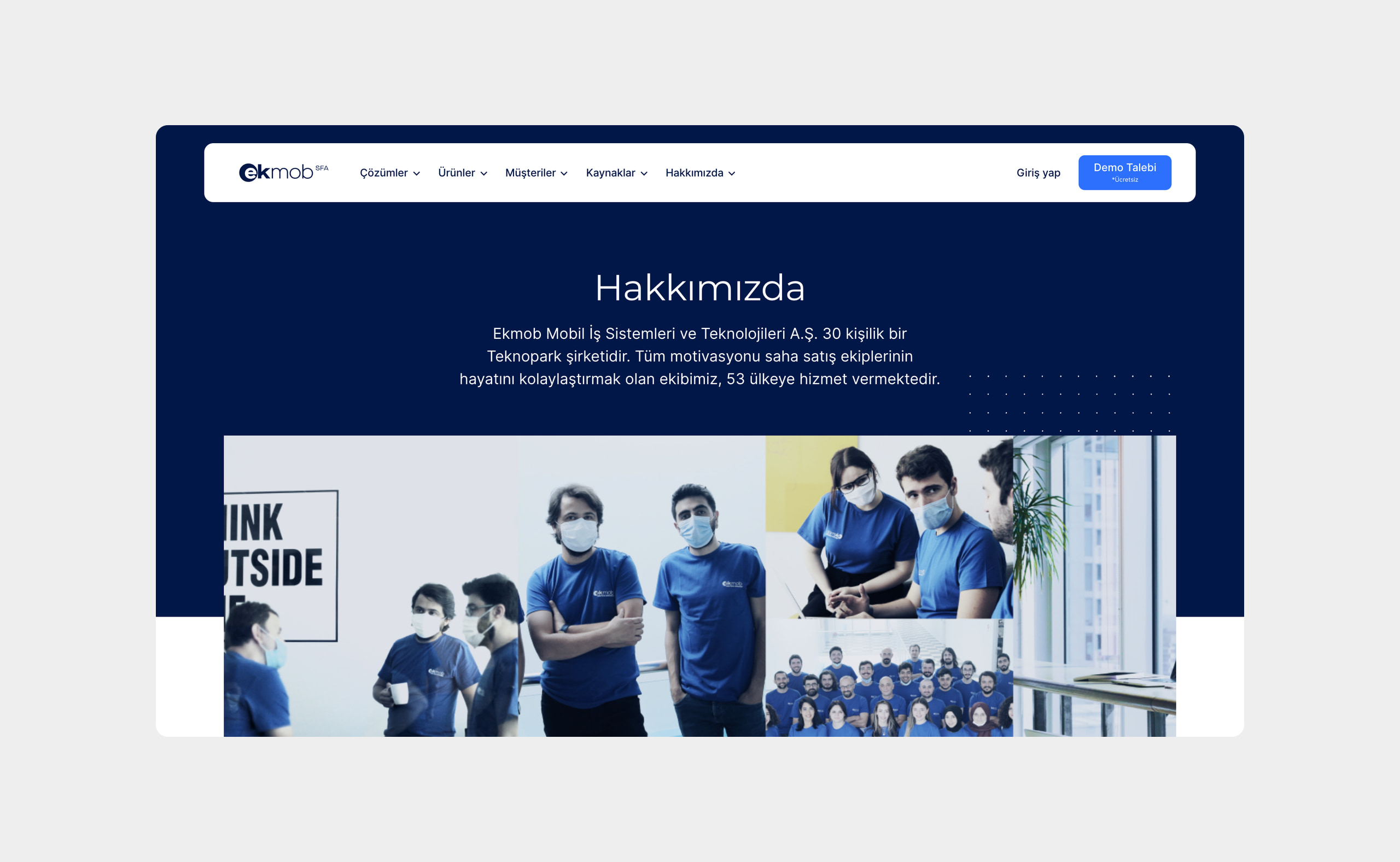 Ekmob website preview