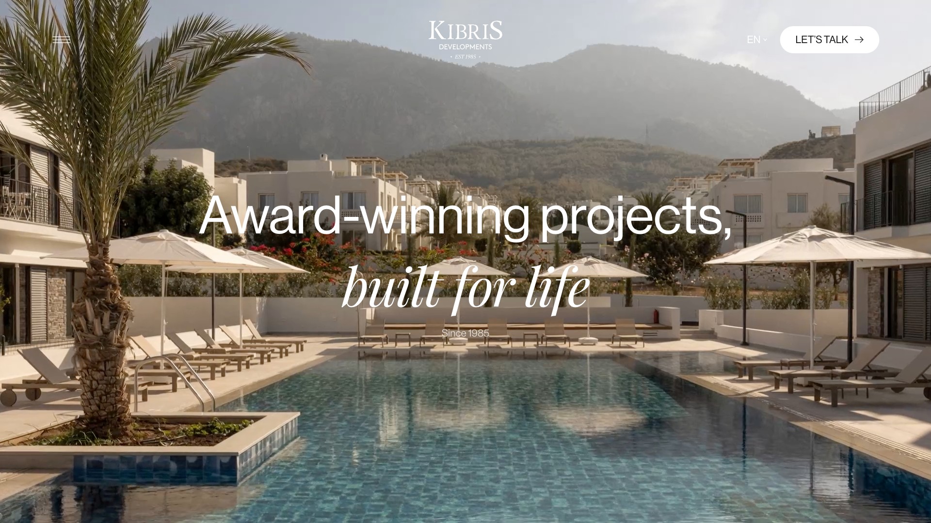 Kıbrıs Developments web sitesi