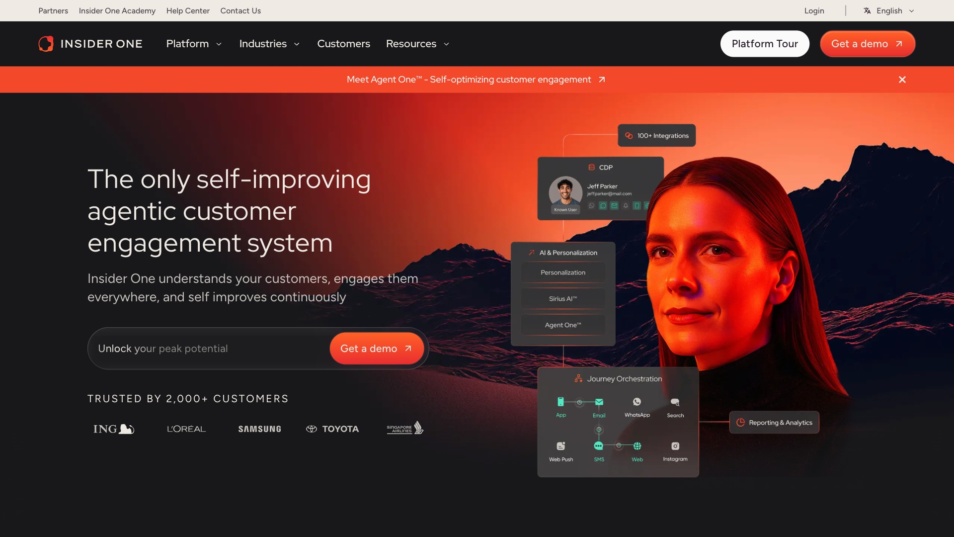 Insider One web sitesi