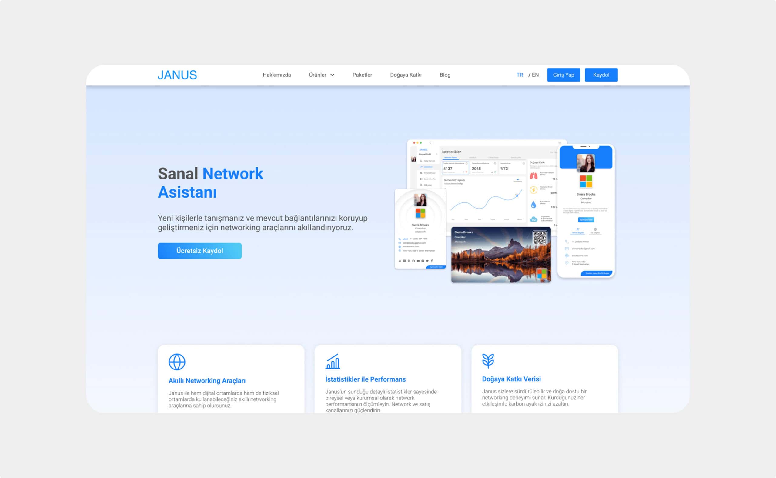 Janus website preview