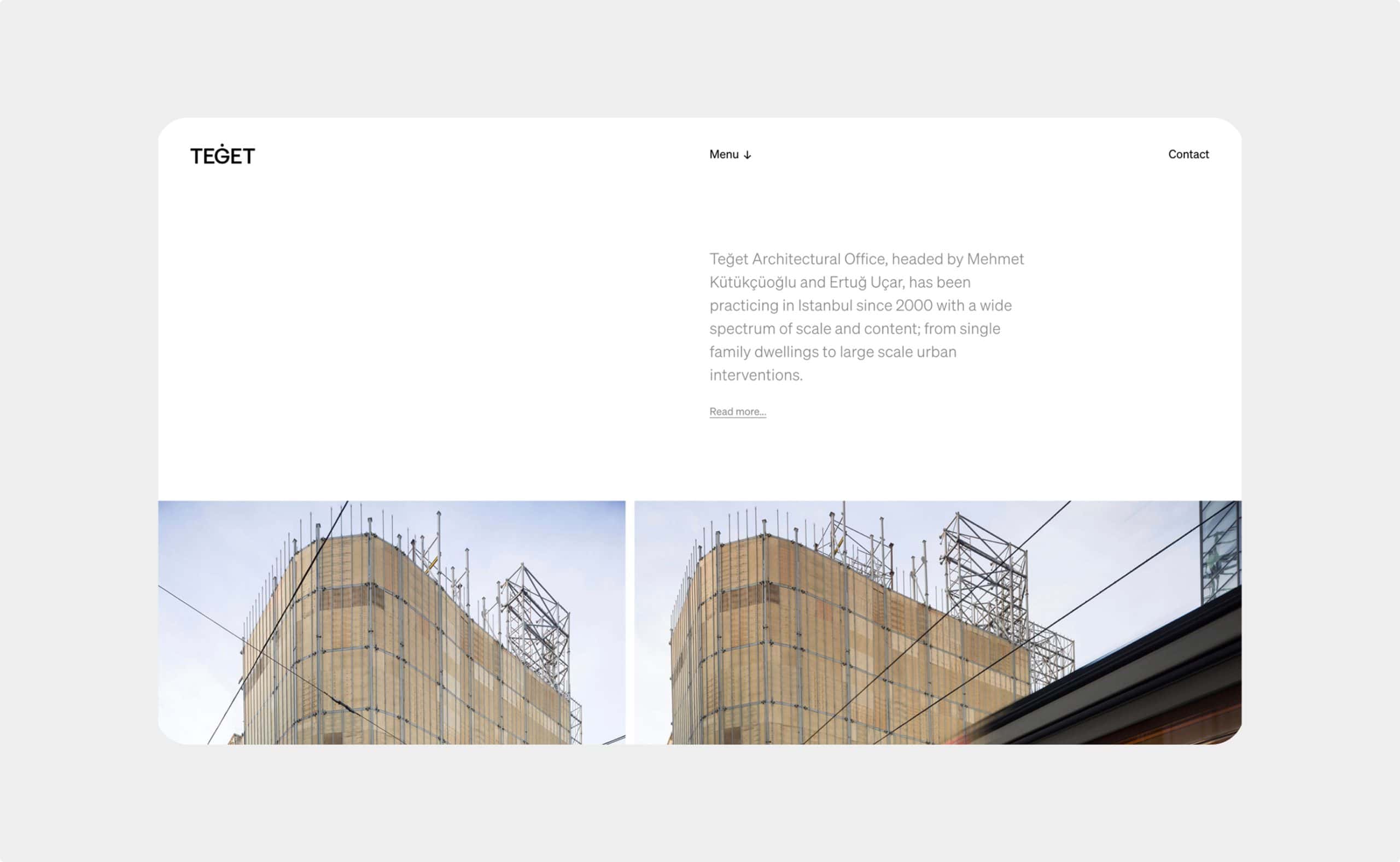 Teğet website preview